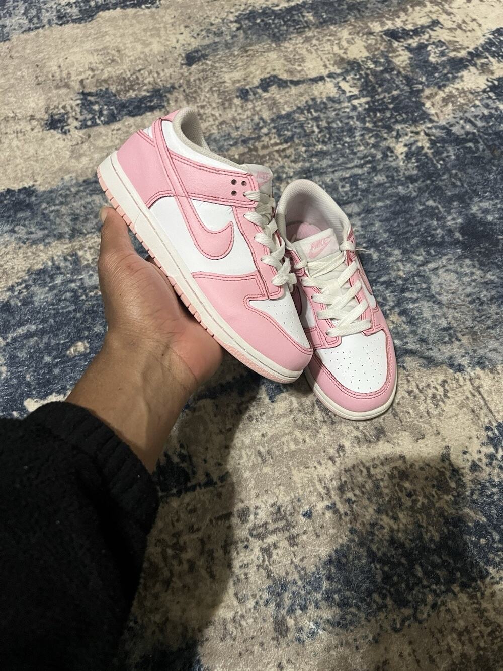 Size 2y-Nike Dunk Low GS Medium Soft Pink Girls Shoes FB9108-125 SNEAKERS